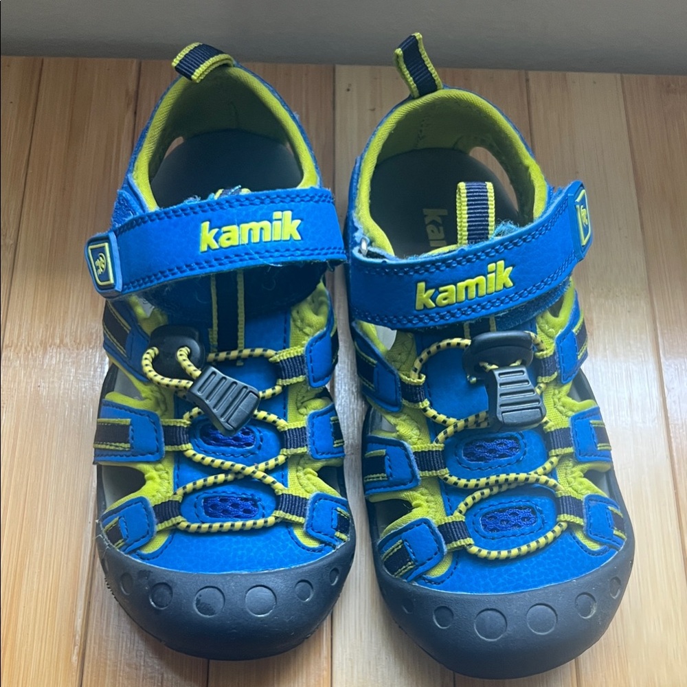 Kamik Kids Blue and Yellow Water Shoes